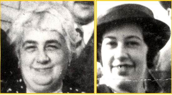 Anna Simon-Albert (links) en Alice Simon (rechts). Collectie Yad Vashem, itemnrs. 14235735 en 14236293.