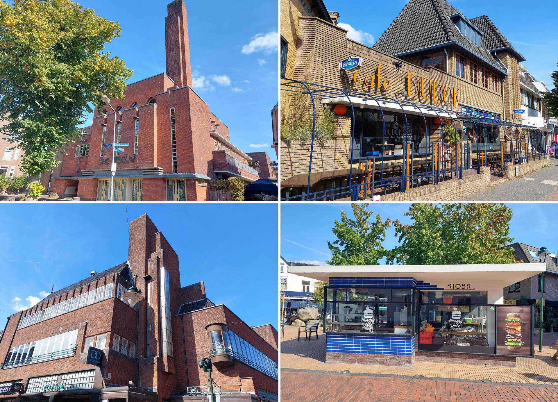 Vier gebouwen die van Dudok lijken