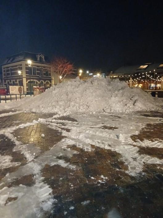 Sneeuwhoop op het Marktplein