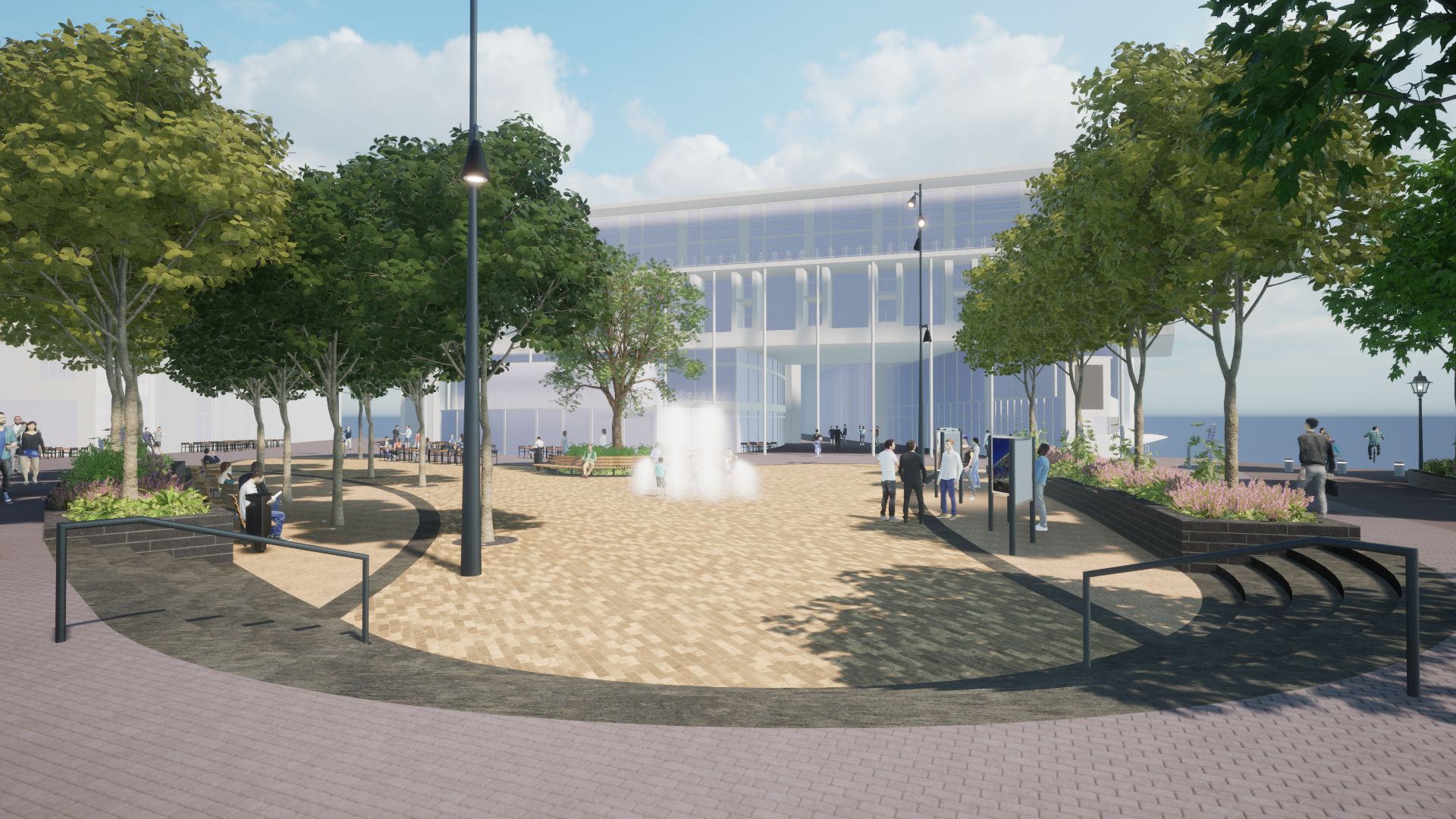 Artist impression totaalbeeld vanaf zijde Keiplein