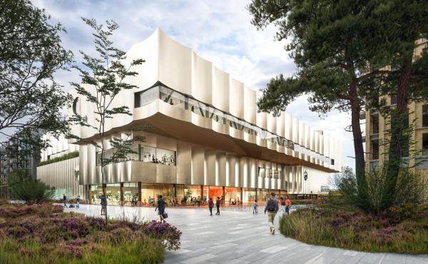 Een aangezicht van het ontwerp van het nieuwe Sportcomplex