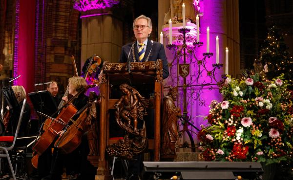 Burgemeester Gerhard van den Top houdt zijn nieuwjaarstoespraak